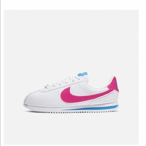 BRAND NEW Nike Cortez white/pink/blue Youth 5.5